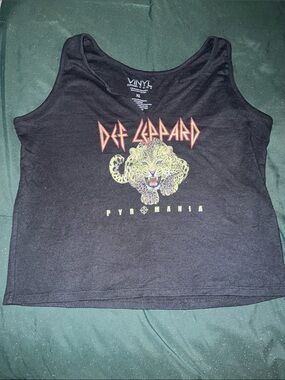 Vinyl Select Def Leppard Pyromania Black Graphic Tank Top